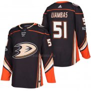 Camiseta Hockey Anaheim Ducks Mike Liambas Primera Autentico 2018 Negro