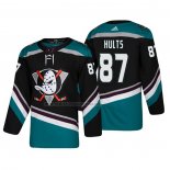 Camiseta Hockey Anaheim Ducks Mitch Hults Alterno 25th Aniversario Autentico Negro