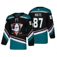 Camiseta Hockey Anaheim Ducks Mitch Hults Alterno 25th Aniversario Autentico Negro