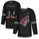 Camiseta Hockey Arizona Coyotes Antti Raanta 2020 USA Flag Negro