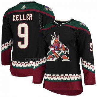 Camiseta Hockey Arizona Coyotes Clayton Keller Primera Autentico Negro