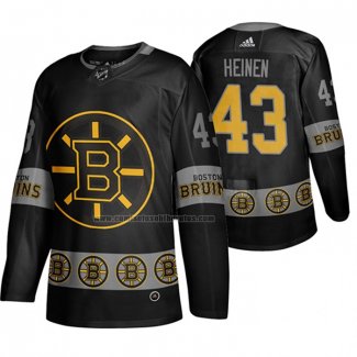 Camiseta Hockey Boston Bruins Danton Heinen Breakaway Negro