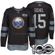 Camiseta Hockey Buffalo Sabres Jack Eichel 1917-2017 100th Aniversario Negro