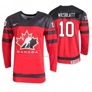 Camiseta Hockey Canada Ozzy Wiesblatt 2019 Hlinka Gretzky Cup Rojo