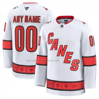 Camiseta Hockey Carolina Hurricanes Segunda Personalizada Blanco