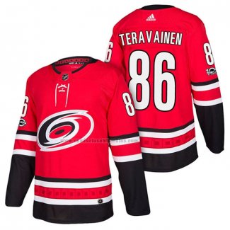 Camiseta Hockey Carolina Hurricanes Teuvo Teravainen Primera Autentico 2018 Rojo