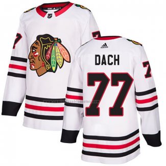 Camiseta Hockey Chicago Blackhawks Kirby Dach Road Autentico Blanco