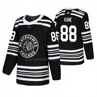 Camiseta Hockey Chicago Blackhawks Patrick Kane 2019 Winter Classic Negro