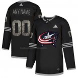 Camiseta Hockey Columbus Blue Jackets Personalizada Black Shadow Negro