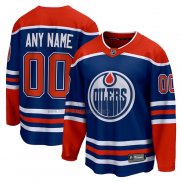 Camiseta Hockey Edmonton Oilers Primera Breakaway Personalizada Azul