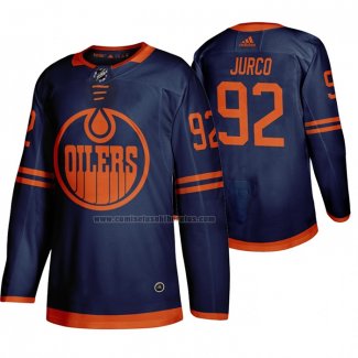 Camiseta Hockey Edmonton Oilers Tomas Jurco Alterno Autentico Azul