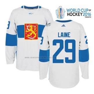 Camiseta Hockey Finlandia Patrik Laine Premier 2016 World Cup Blanco