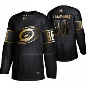 Camiseta Hockey Golden Edition Carolina Hurricanes Teuvo Teravainen Autentico Negro