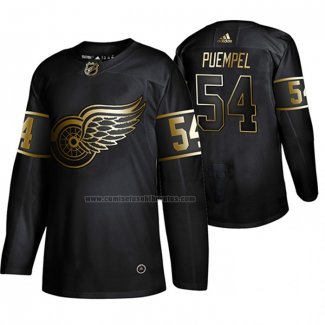 Camiseta Hockey Golden Edition Detroit Red Wings Matt Puempel Autentico Negro