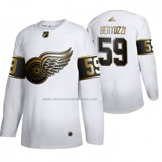 Camiseta Hockey Golden Edition Detroit Red Wings Tyler Bertuzzi Autentico Blanco