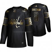 Camiseta Hockey Golden Edition Washington Capitals Alexander Ovechkin Autentico Negro