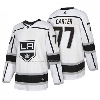 Camiseta Hockey Los Angeles Kings Jeff Carter Autentico Segunda 2018 Blanco