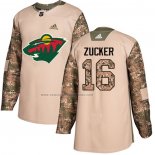 Camiseta Hockey Minnesota Wild Jason Zucker Autentico 2017 Veterans Day Camuflaje