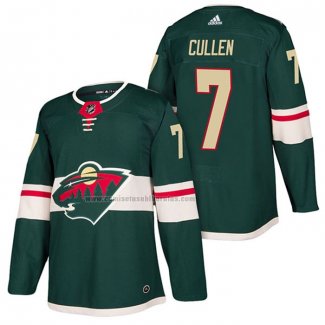 Camiseta Hockey Minnesota Wild Matt Cullen Autentico Primera 2018 Verde