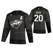 Camiseta Hockey Minnesota Wild Ryan Suter 2019 Veterans Day Camuflaje