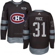 Camiseta Hockey Montreal Canadiens Carey Price 1917-2017 100th Aniversario Negro