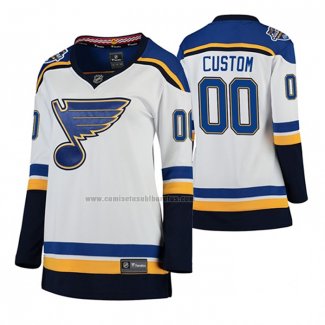 Camiseta Hockey Mujer 2020 All Star St. Louis Blues Personalizada Segunda Breakaway Blanco