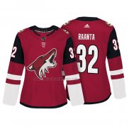 Camiseta Hockey Mujer Arizona Coyotes Antti Raanta Autentico Jugador Rojo