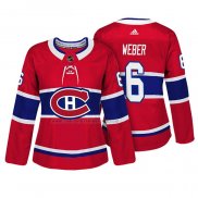 Camiseta Hockey Mujer Montreal Canadiens Shea Weber Autentico Jugador Rojo