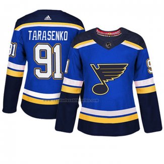 Camiseta Hockey Mujer St. Louis Blues Vladimir Tarasenko Autentico Jugador Azul