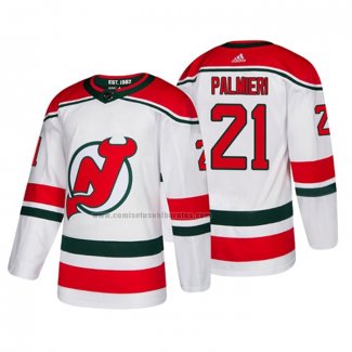 Camiseta Hockey New Jersey Devils Kyle Palmieri Alterno Autentico Blanco