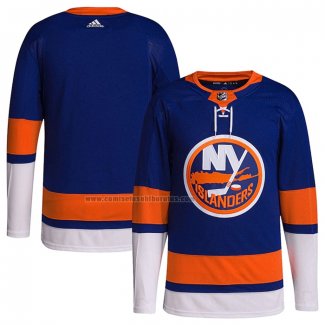 Camiseta Hockey New York Islanders Blank Primera Autentico Azul