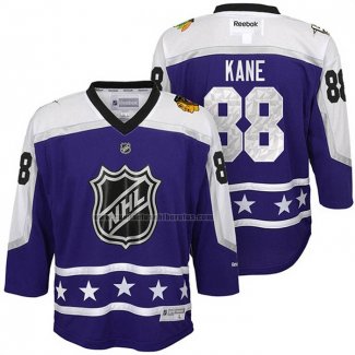 Camiseta Hockey Nino 2017 All Star Chicago Blackhawks Patrick Kane Violeta