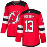 Camiseta Hockey Nino New Jersey Devils Nico Hischier Primera Autentico Rojo