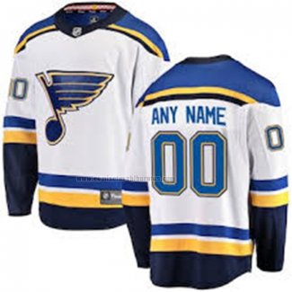 Camiseta Hockey Nino St. Louis Blues Personalizada Segunda Blanco