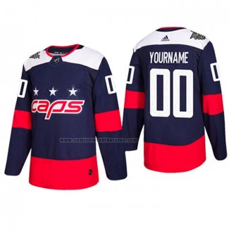 Camiseta Hockey Nino Washington Capitals Personalizada Autentico 2018 Stadium Azul