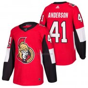 Camiseta Hockey Ottawa Senators Craig Anderson Autentico Primera 2018 Rojo