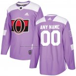 Camiseta Hockey Ottawa Senators Personalizada Violeta