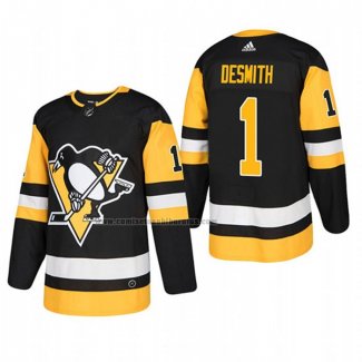 Camiseta Hockey Pittsburgh Penguins Casey Desmith Primera Autentico Jugador Negro