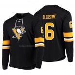 Camiseta Hockey Pittsburgh Penguins Jamie Oleksiak Platinum Negro