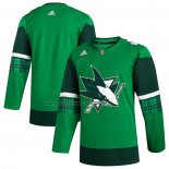 Camiseta Hockey San Jose Sharks 2023 St. Patrick's Day Autentico Personalizada Verde