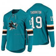 Camiseta Hockey San Jose Sharks Joe Thornton Platinum Verde