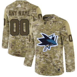 Camiseta Hockey San Jose Sharks Personalizada 2019 Camuflaje