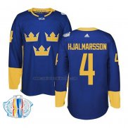 Camiseta Hockey Suecia Niklas Hjalmarsson Premier 2016 World Cup Azul