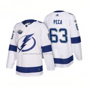 Camiseta Hockey Tampa Bay Lightning Matthew Peca 2018 Blanco