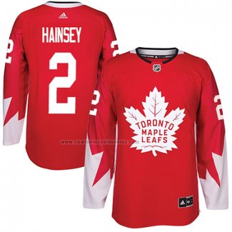 Camiseta Hockey Toronto Maple Leafs Ron Hainsey Canada Autentico Rojo