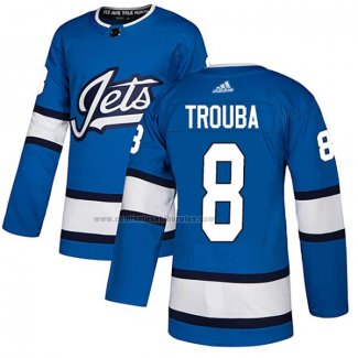 Camiseta Hockey Winnipeg Jets Jacob Trouba Alterno Autentico Azul