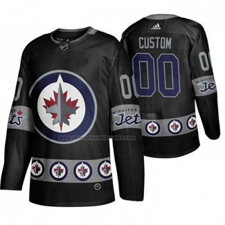 Camiseta Hockey Winnipeg Jets Personalizada Breakaway Negro