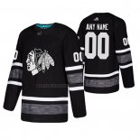 Camiseta Hockey 2019 All Star Chicago Blackhawks Personalizada Negro