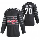 Camiseta Hockey 2020 All Star Washington Capitals Braden Holtby Autentico Gris