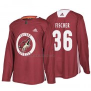 Camiseta Hockey Arizona Coyotes Christian Fischer New Season Practice Maroon